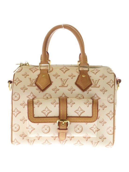 Louis Vuitton Handbags - Louis Vuitton Monogram Speedy Bandouliere 25 Forever Shoulder Bag Leather White